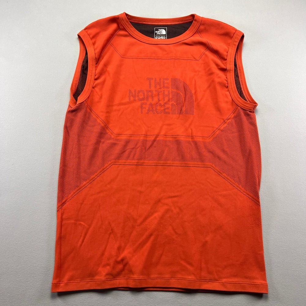 The North Face Flight Series Running Tank Top Mens Large Orange Mesh Side Panels